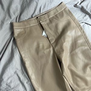 ZARA leather leggings